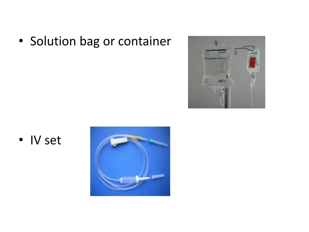 solution bag or container