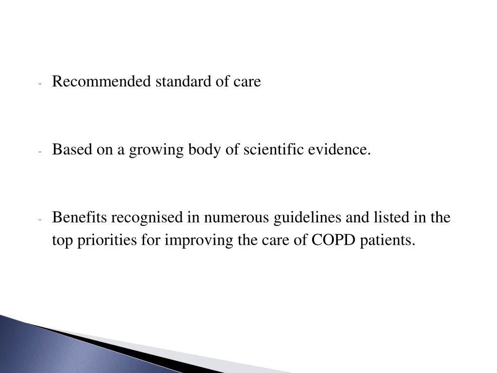 recommended standard of care