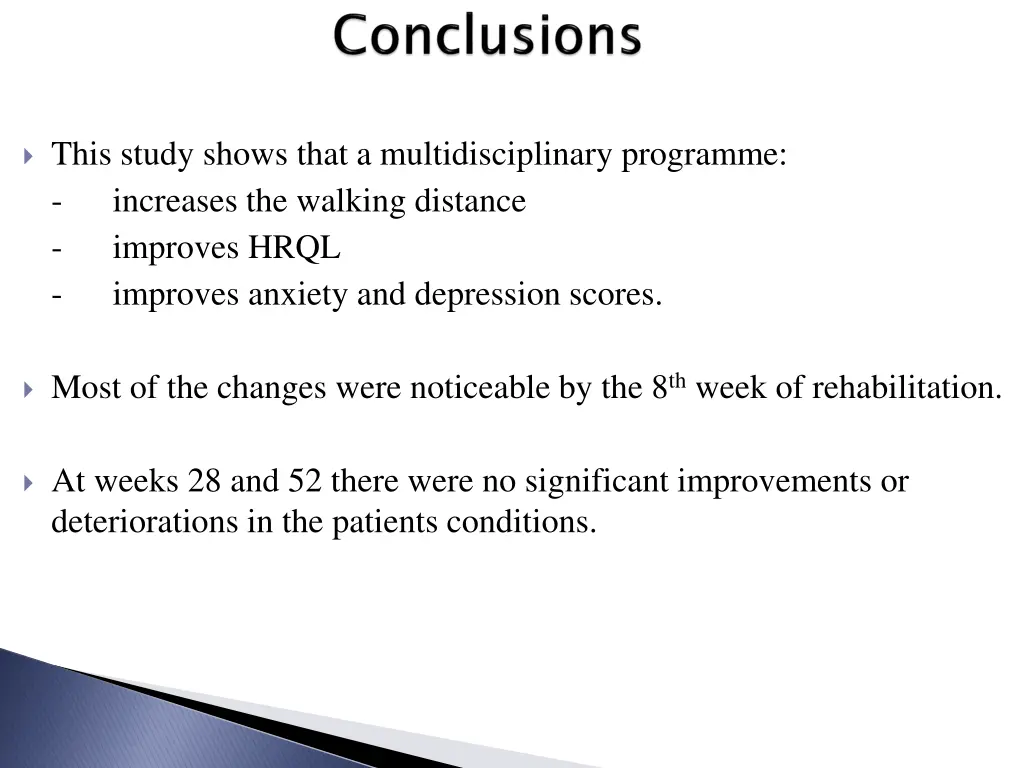 this study shows that a multidisciplinary