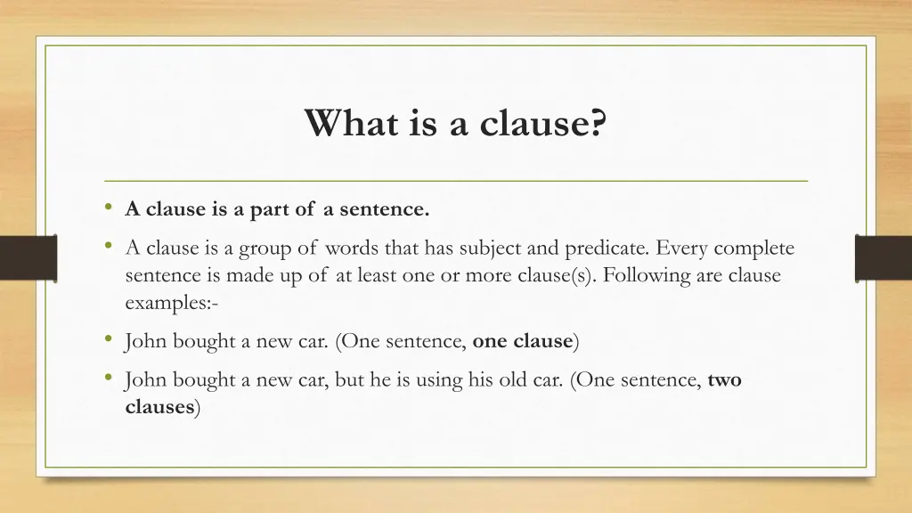 what is a clause