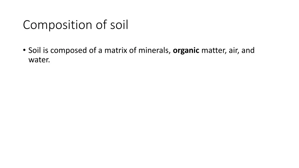 composition of soil