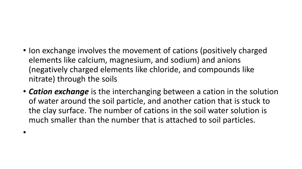 ion exchange involves the movement of cations