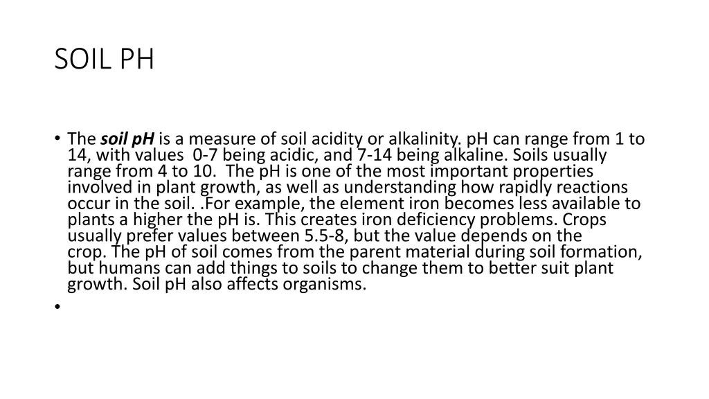 soil ph