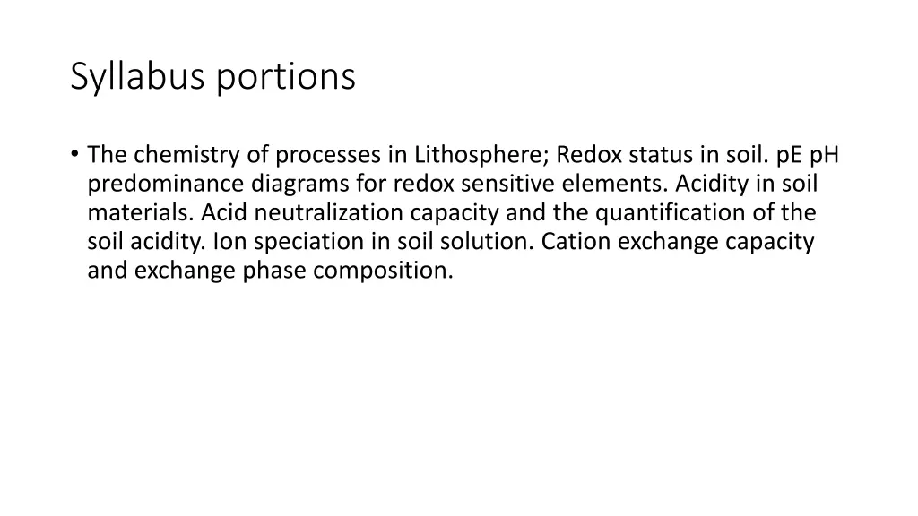 syllabus portions