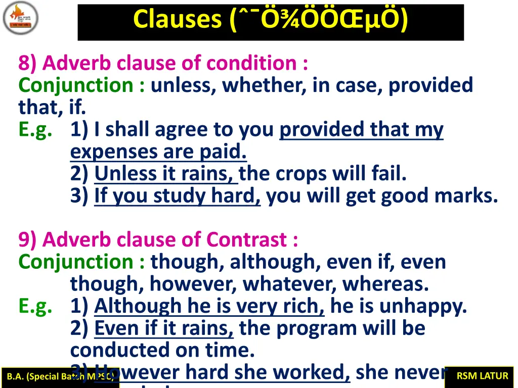 clauses 10