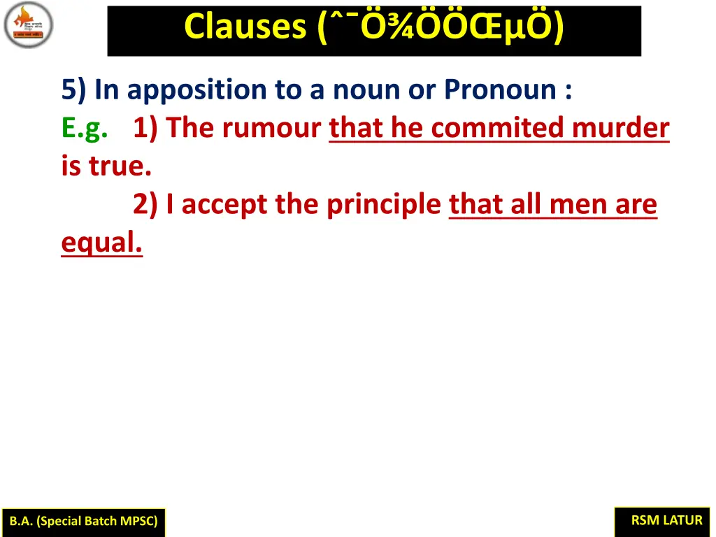 clauses 5