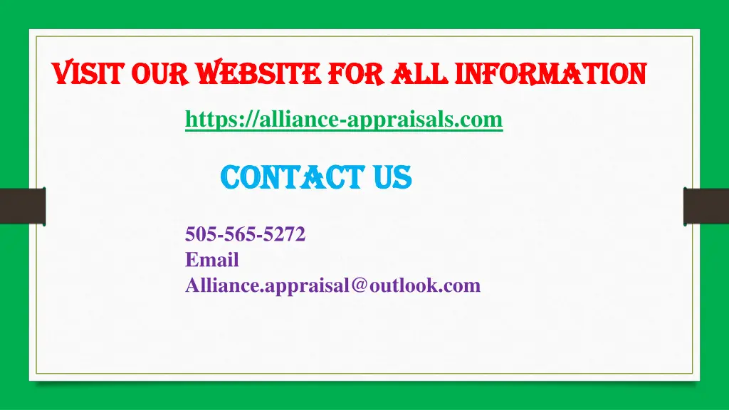 visit our website for all information visit