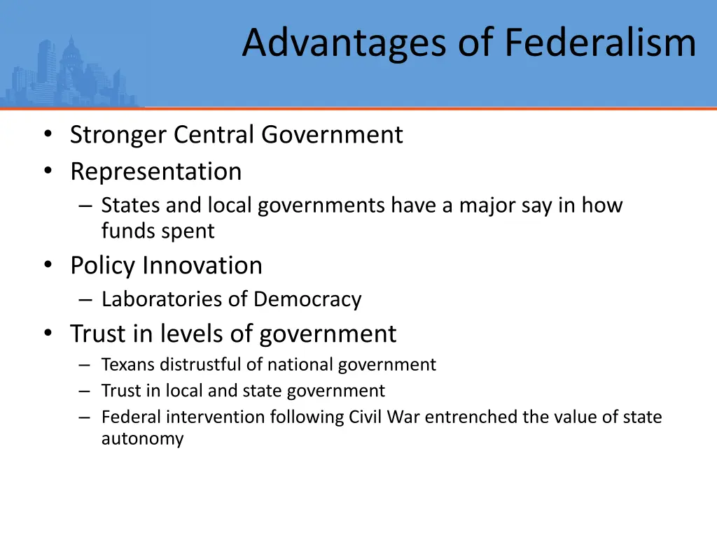 advantages of federalism