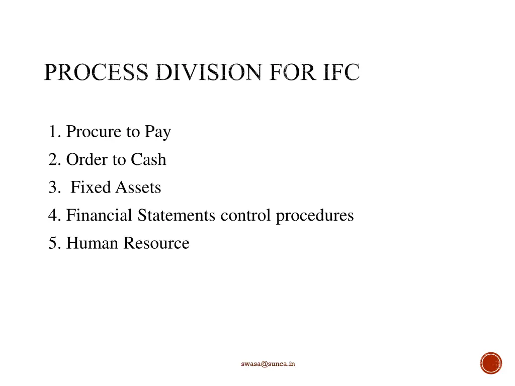 process division for ifc