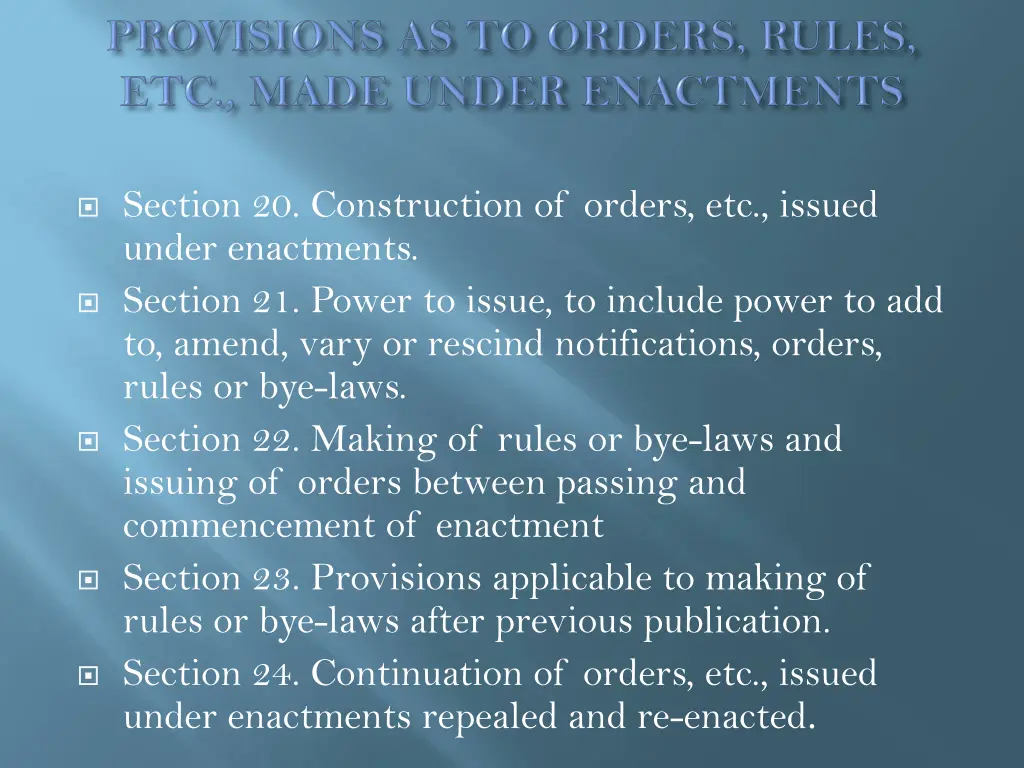 section 20 construction of orders etc issued