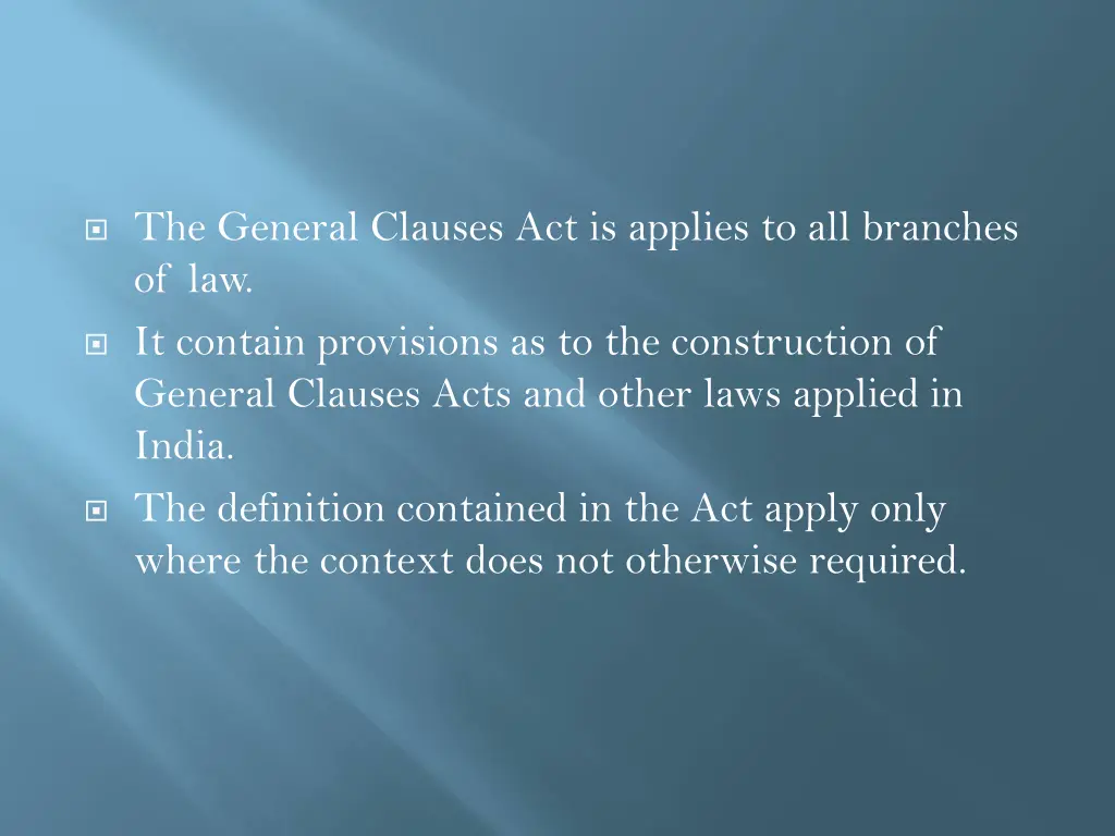 the general clauses act is applies