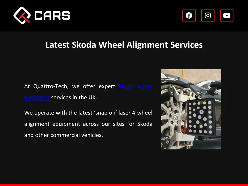 latest skoda wheel alignment services