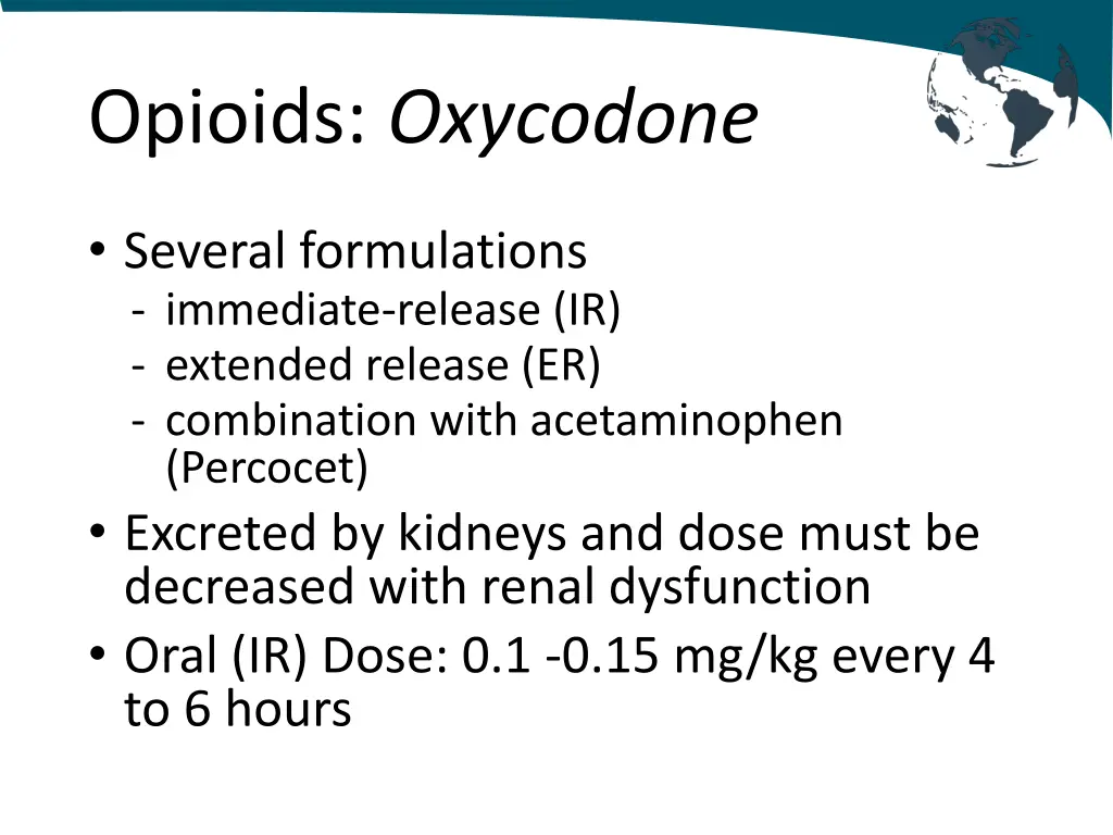 opioids oxycodone