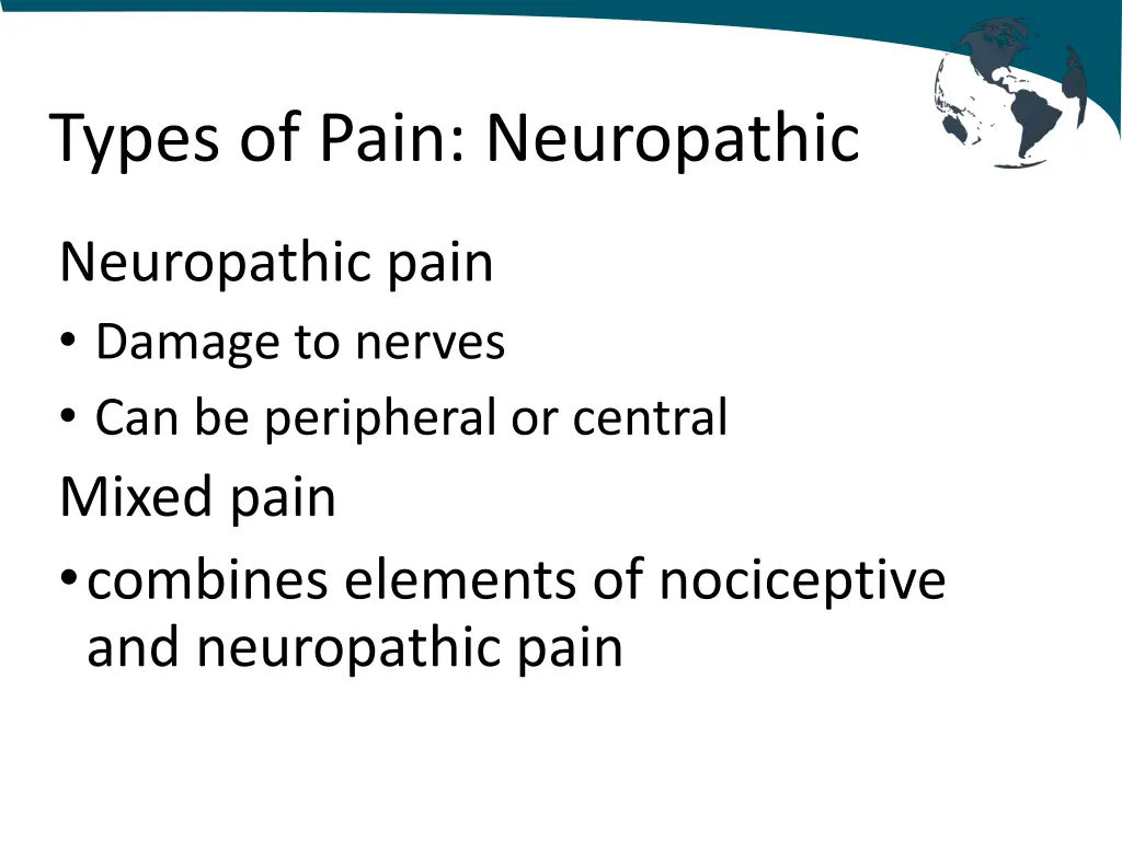 types of pain neuropathic