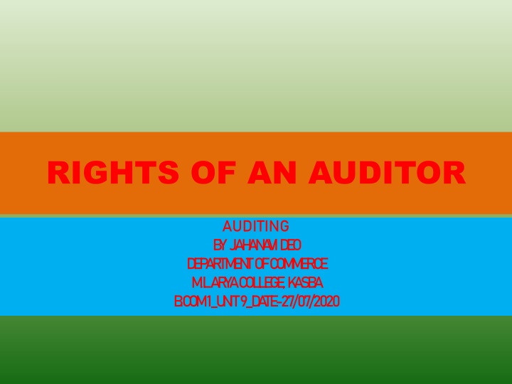 rights of an auditor