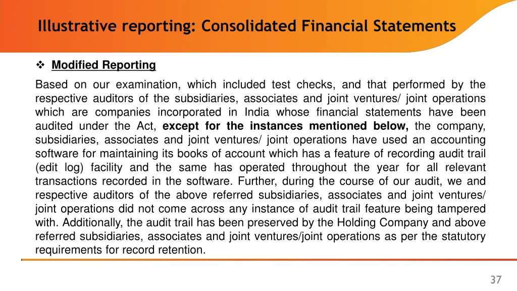 illustrative reporting consolidated financial 1