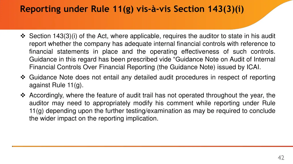 reporting under rule 11 g vis vis section 143 3 i