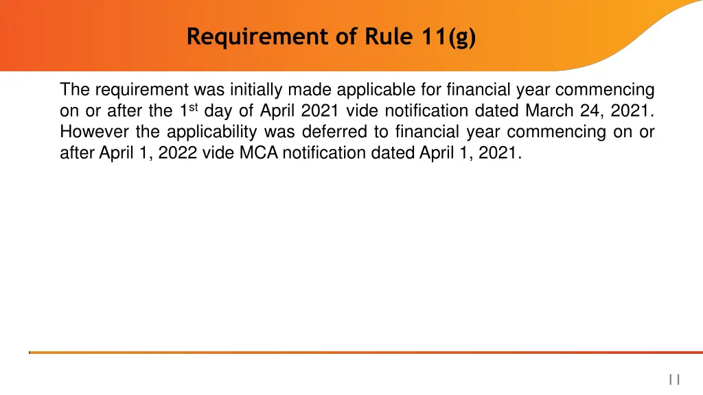 requirement of rule 11 g 1