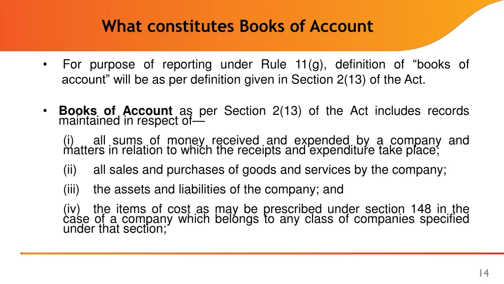 what constitutes books of account