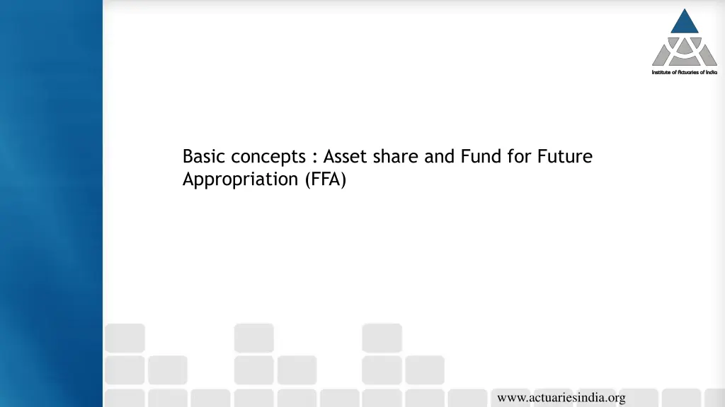 basic concepts asset share and fund for future