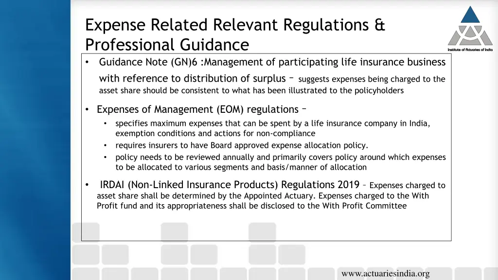 expense related relevant regulations professional