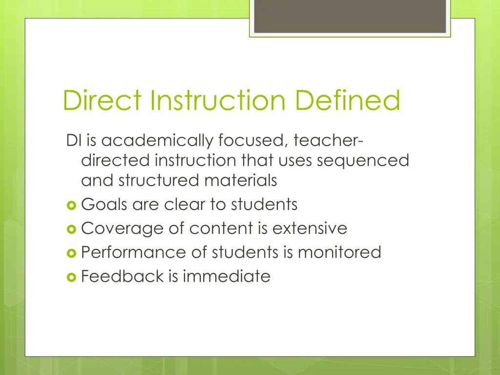 direct instruction defined