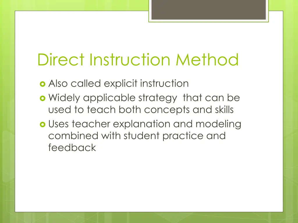 direct instruction method