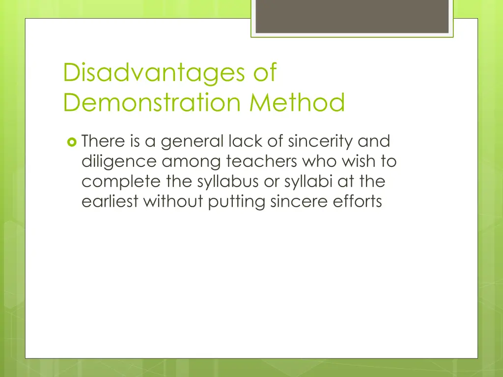 disadvantages of demonstration method 2