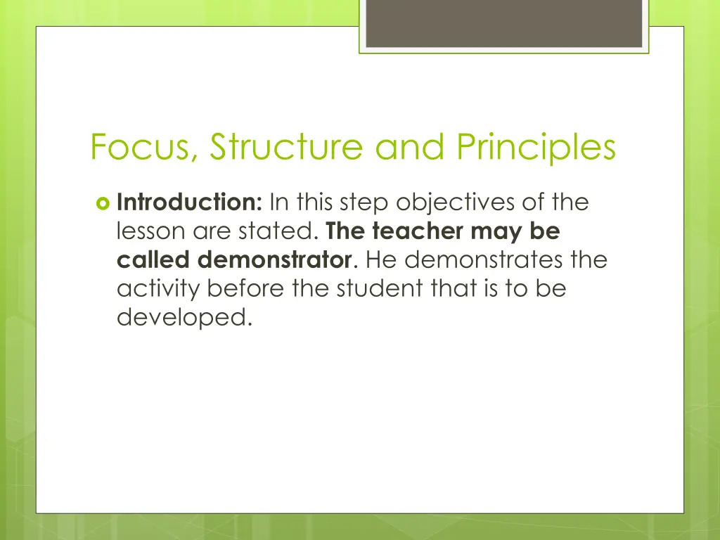 focus structure and principles 1