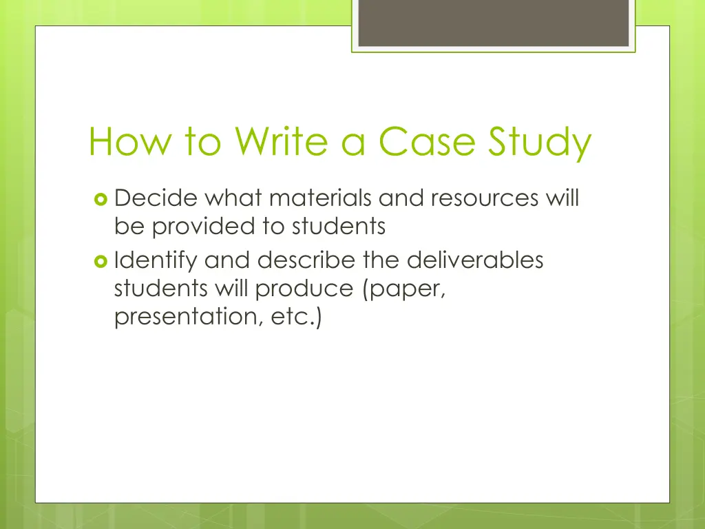 how to write a case study 2