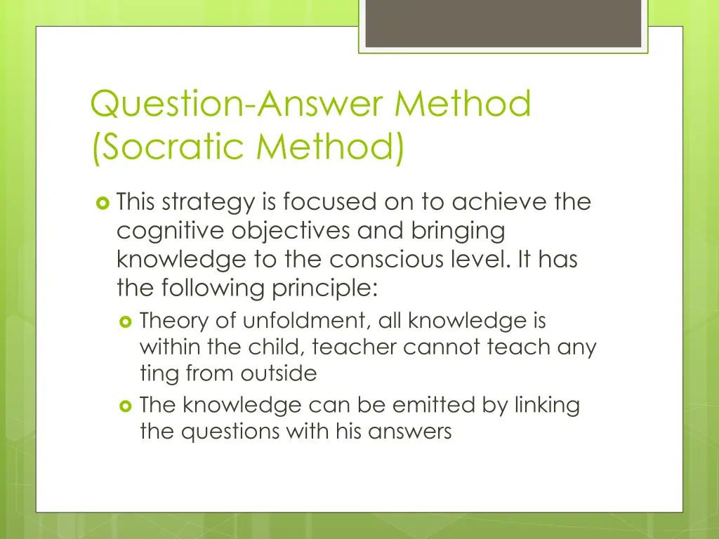 question answer method socratic method 1