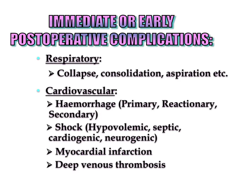 immediate or early immediate or early