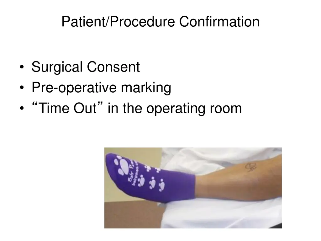 patient procedure confirmation