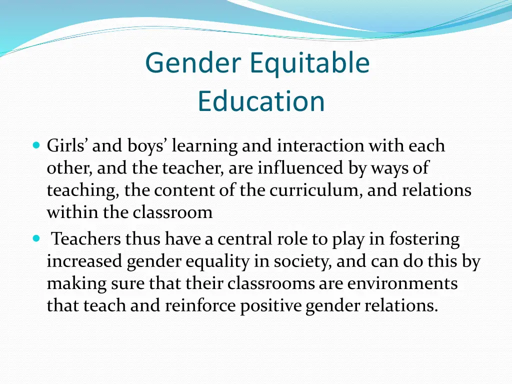 gender equitable education 1