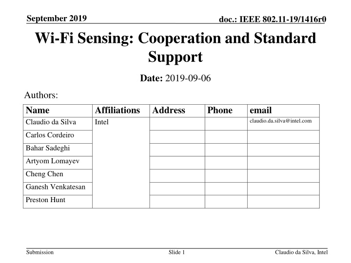 september 2019 wi fi sensing cooperation