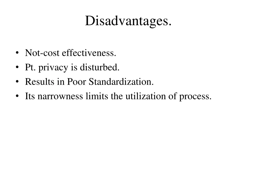 disadvantages