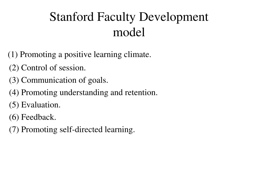 stanford faculty development model