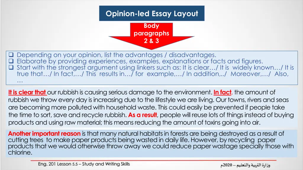 opinion led essay layout 1