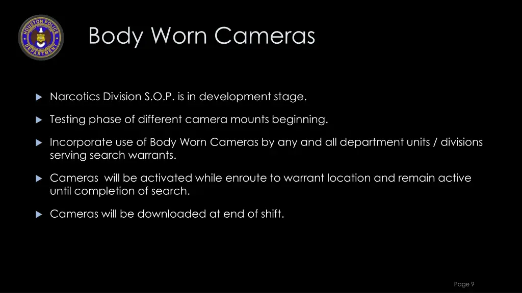 body worn cameras