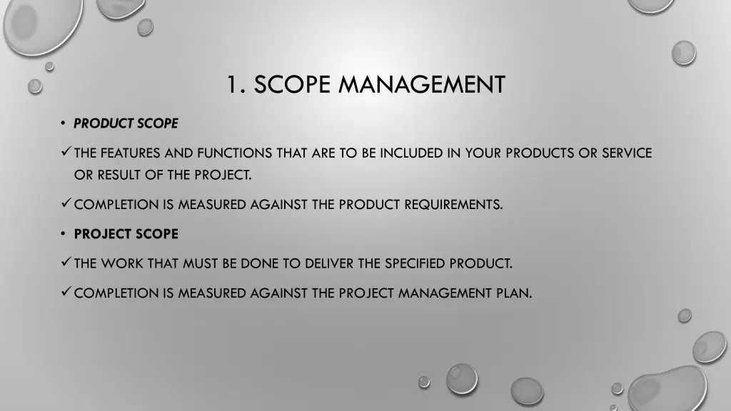 1 scope management