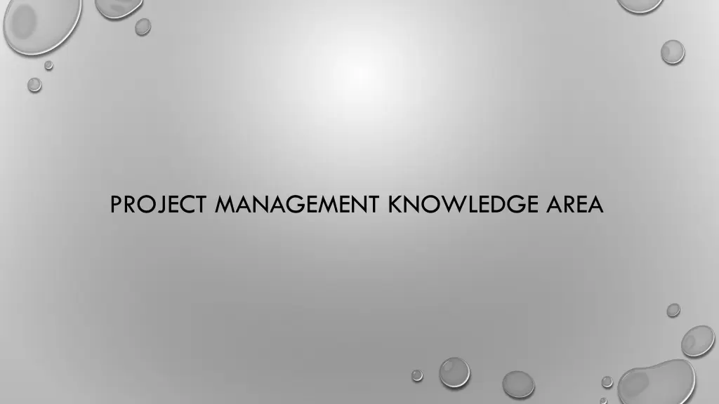 project management knowledge area 2