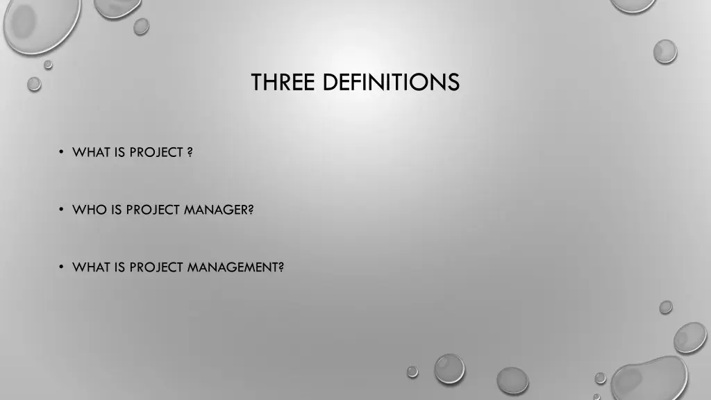 three definitions