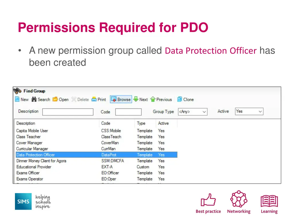 permissions required for pdo