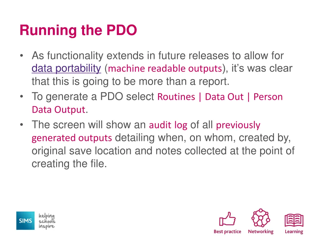 running the pdo