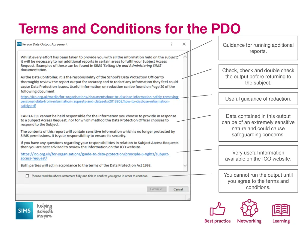 terms and conditions for the pdo