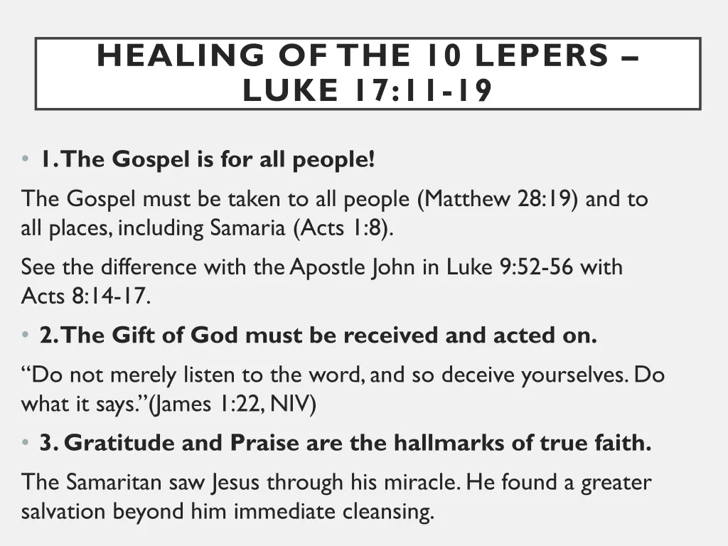 healing of the 10 lepers luke 17 11 19 6