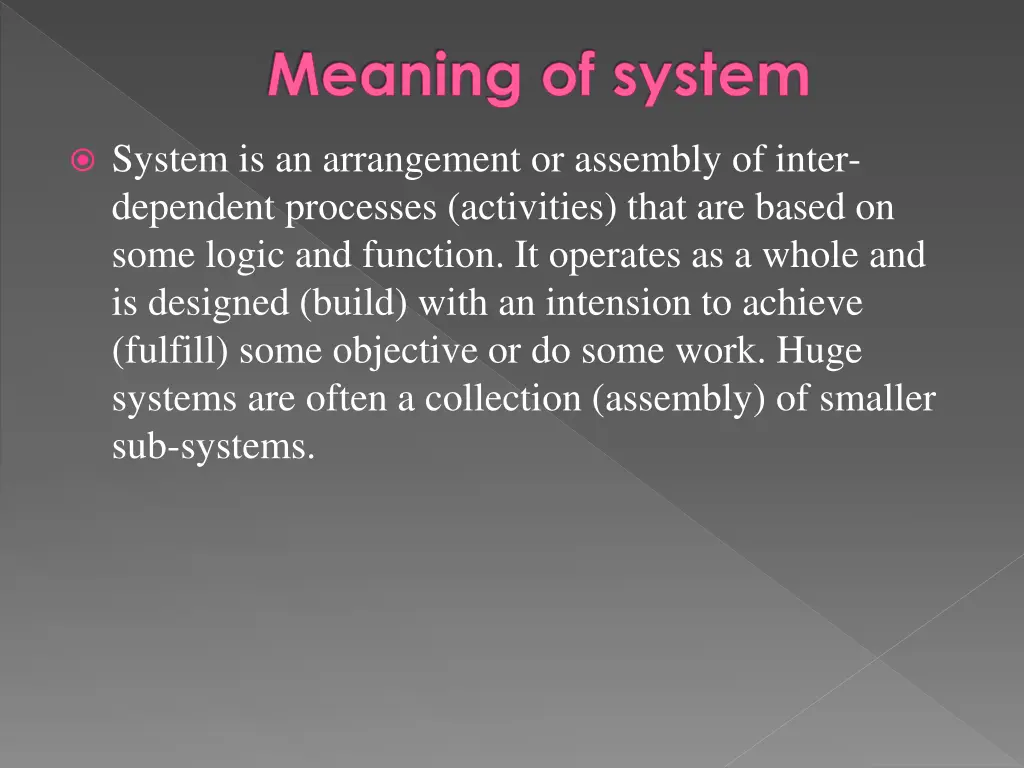 meaning of system