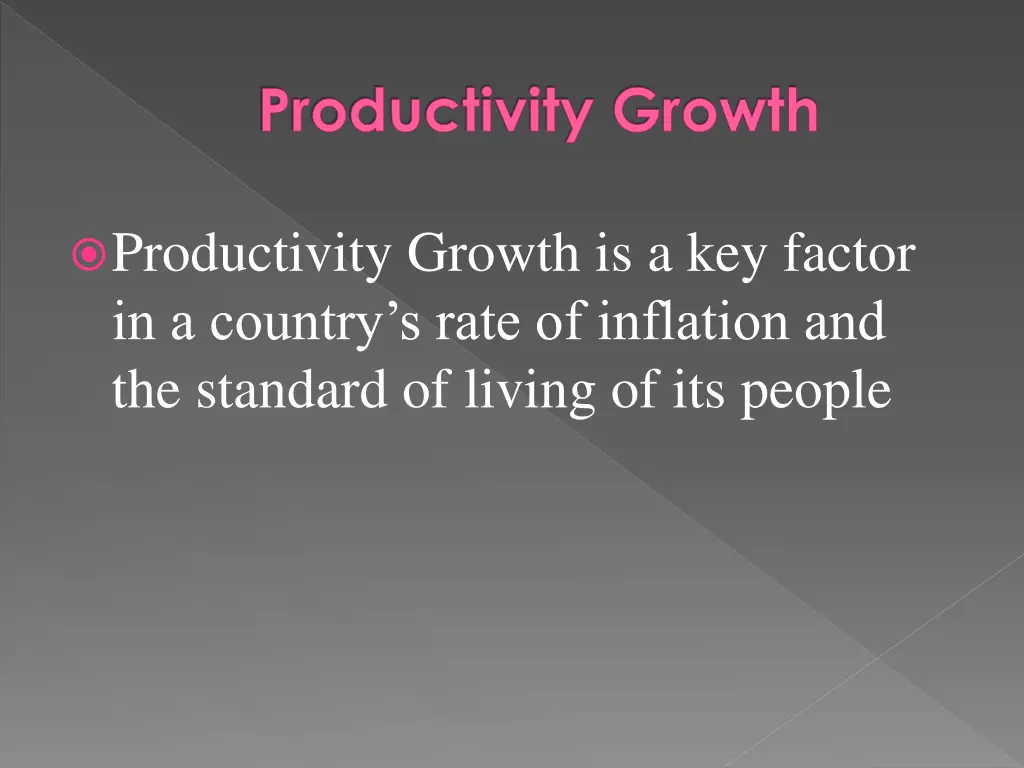 productivity growth