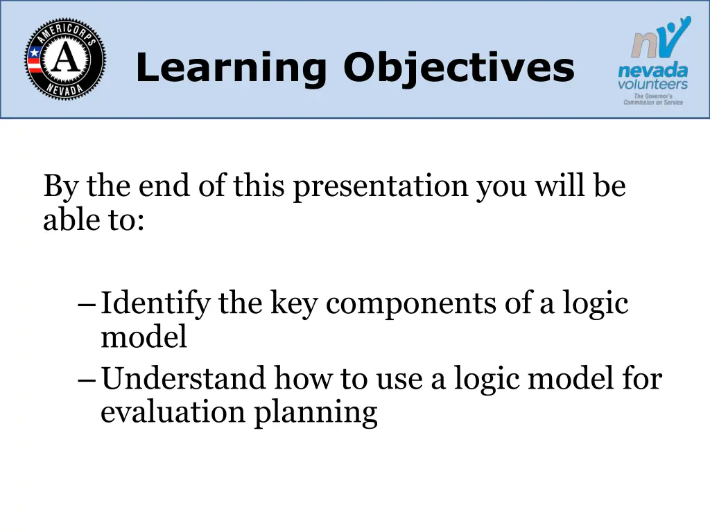 learning objectives