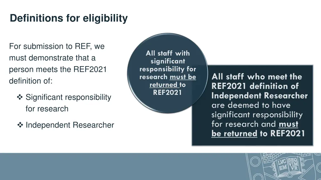 definitions for eligibility